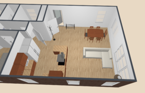 3D view of living space